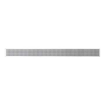 Caniveau d'évacuation 69,5x2,3 cm en acier inoxydable, finition argentée