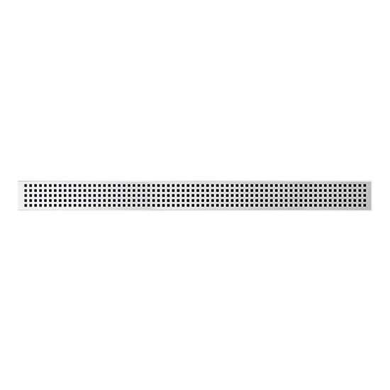 Caniveau d'évacuation 69,5x2,3 cm en acier inoxydable, finition argentée