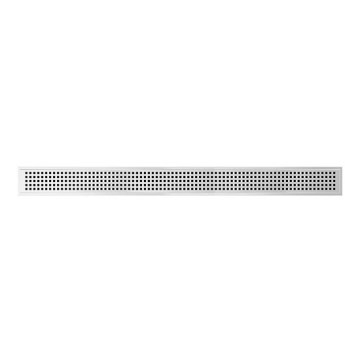 Caniveau d'évacuation 79,3 x 1,8 cm en inox, finition argentée