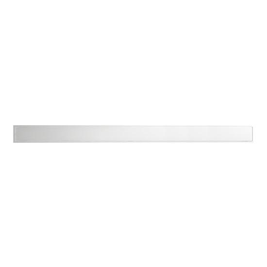 Caniveau d'évacuation 99,5 x 2,3 cm en acier inoxydable, finition argentée