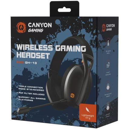 Canyon - Ecouteurs sans fil avec un micro 400 mAh noir