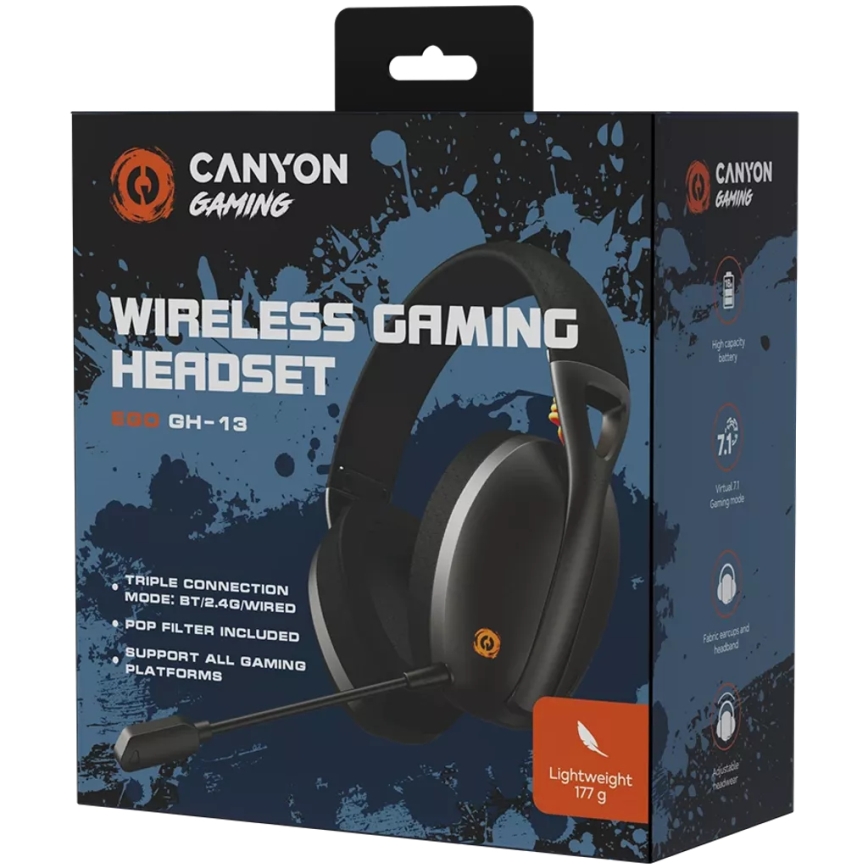 Canyon - Ecouteurs sans fil avec un micro 400 mAh noir