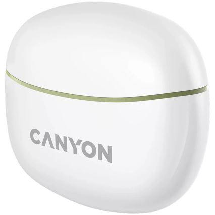 Canyon - Écouteurs stéréo sans fil True Wireless 500 mAh + 2x 40 mAh blanc/vert