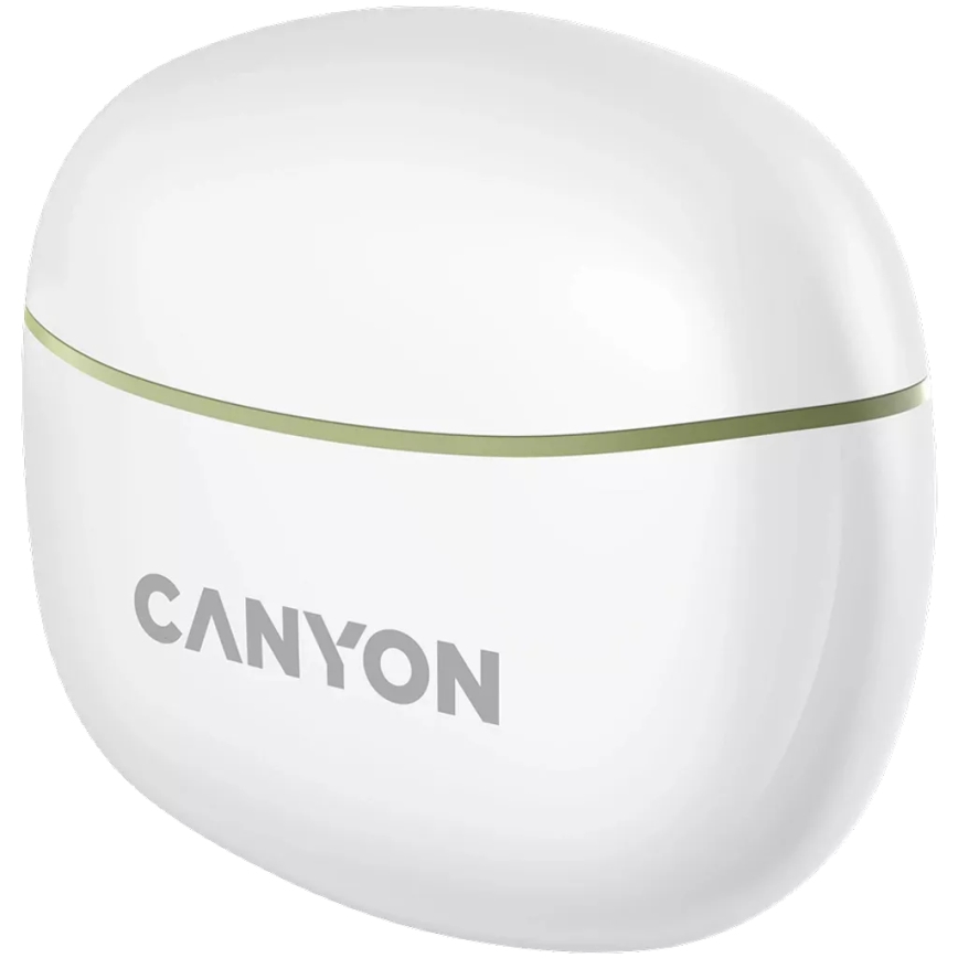 Canyon - Écouteurs stéréo sans fil True Wireless 500 mAh + 2x 40 mAh blanc/vert