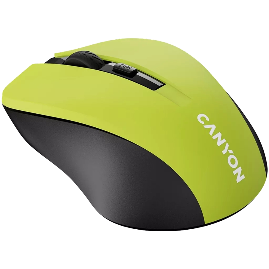 Canyon - Souris sans fil 800/1000/1200 DPI 2xAAA jaune