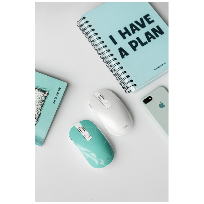 Canyon - Souris sans fil 800/1200/1600 DPI blanc