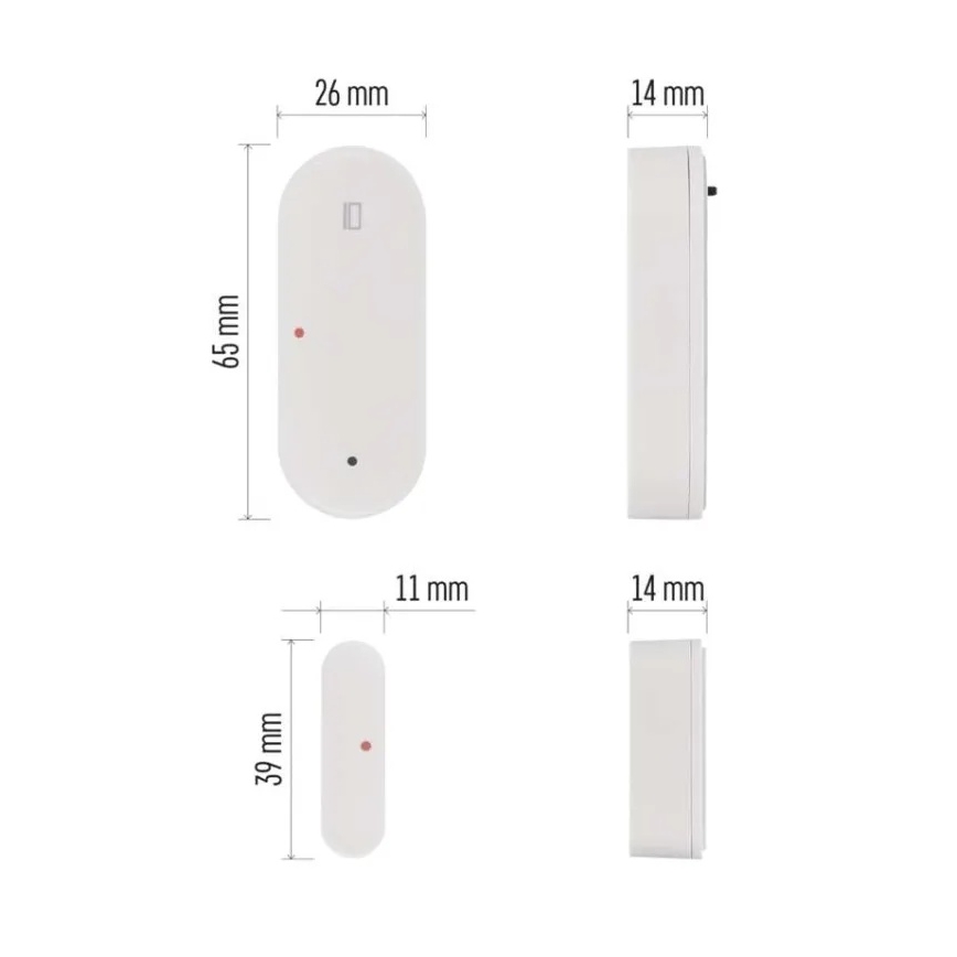 Capteur de porte intelligent GoSmart 1xCR2032