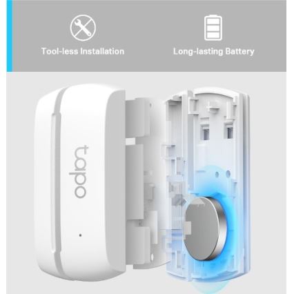 Capteur d'ouverture intelligent 1xCR2032