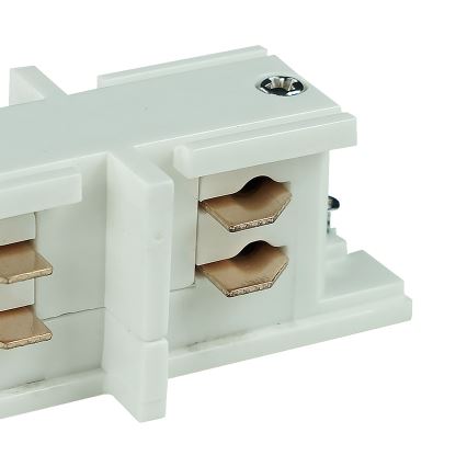 Capuchon d'extrémité de système de rail triphasé TRACER droit blanc