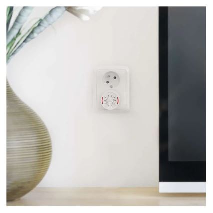 Carillon sans fil à brancher sur prise 230 V + 1 pile CR2032 incluse, blanc