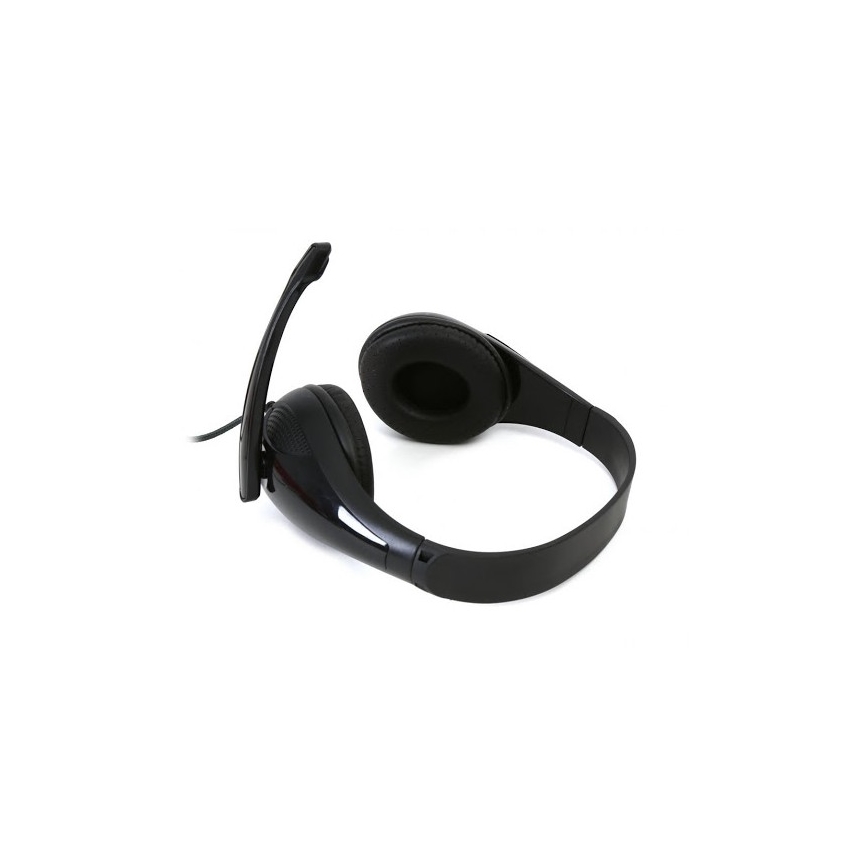 Casque avec fil et micro noir