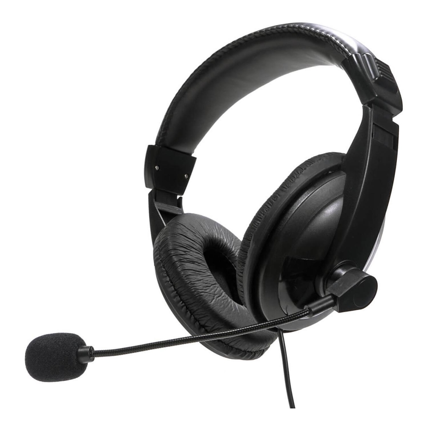 Casque avec micro noir USB