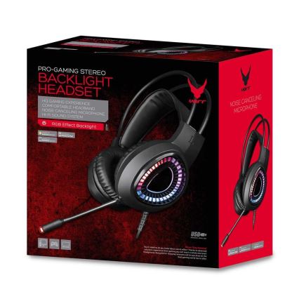 Casque gaming LED RGB VARR avec micro 7.1