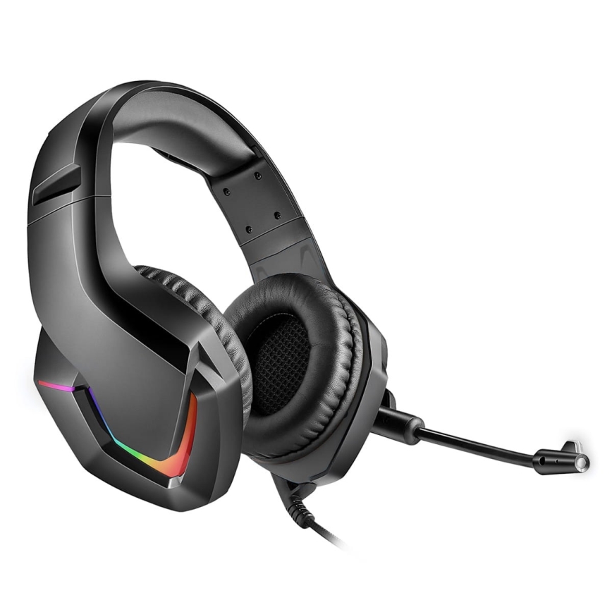Casque gaming LED RGB VARR avec un micro