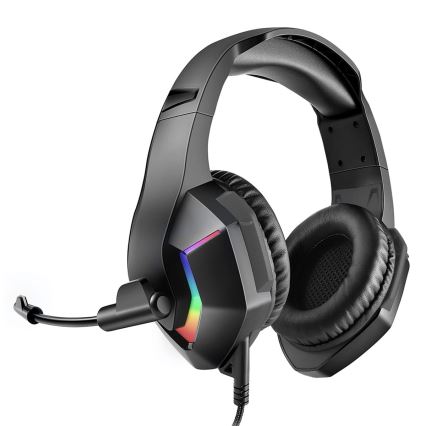 Casque gaming LED RGB VARR avec un micro