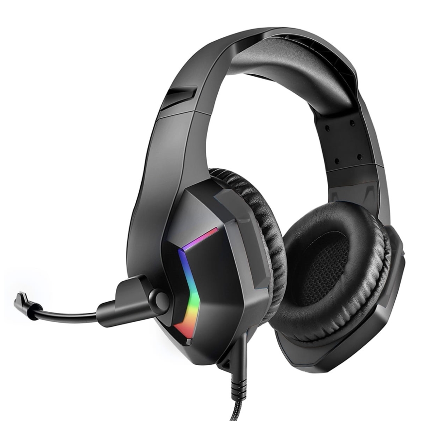 Casque gaming LED RGB VARR avec un micro