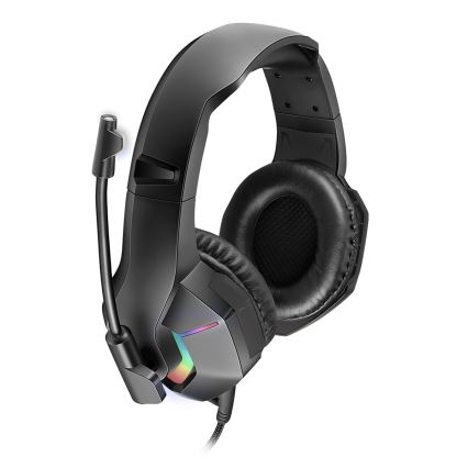 Casque gaming LED RGB VARR avec un micro