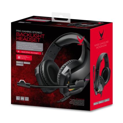 Casque gaming LED RGB VARR avec un micro