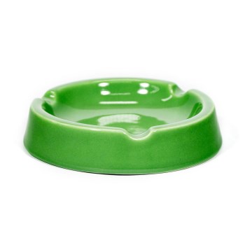 Cendrier en céramique 13 cm vert