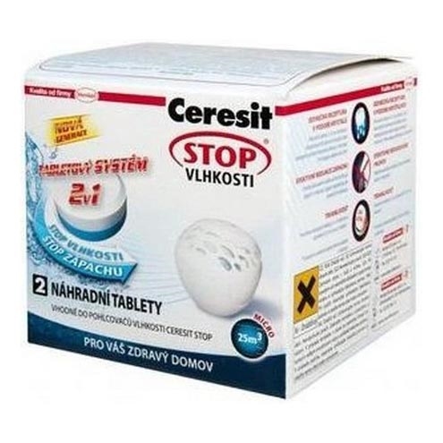 Ceresit – Tablettes pour absorbeur d'humidité 2 en 1 PEARL, 2 x 300 g, sans parfum