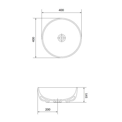 Cersanit K116-048 - Vasque à poser MODUO d. 40 cm céramique/blanc brillant