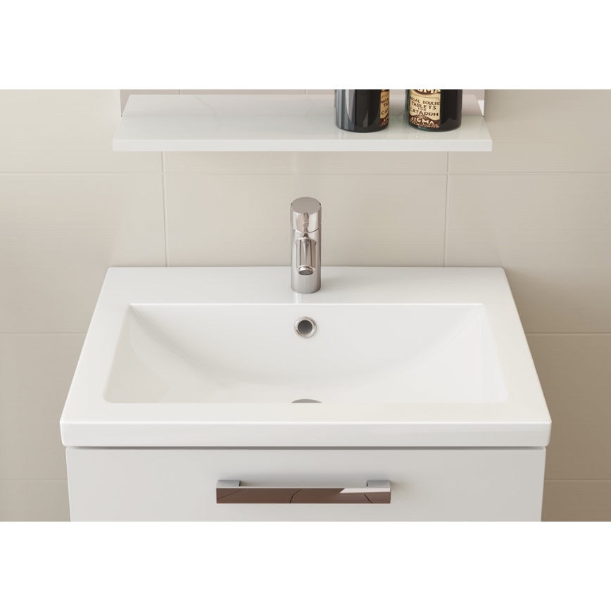Cersanit K32-003-BOX - Lavabo à poser/à suspendre COMO 45x60 cm céramique/blanc brillant