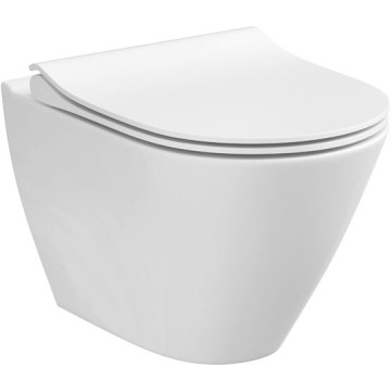 Cersanit K701-104 - WC suspendu avec abattant CITY OVAL céramique/blanc