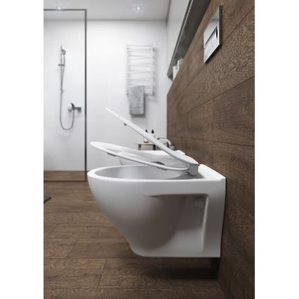 Cersanit K701-147 - WC suspendu avec abattant SAVIO céramique/blanc