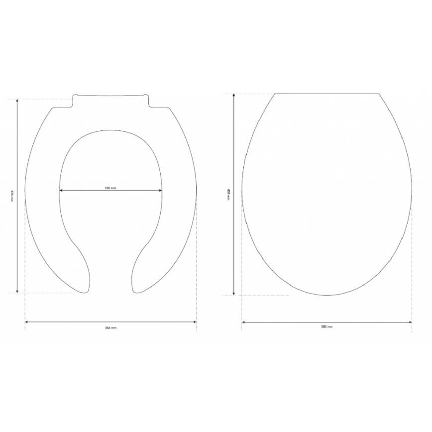 Cersanit K98-0002 - Abattant WC pour personnes à mobilité réduite ETIUDA