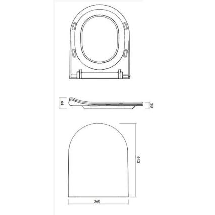 Cersanit K98-0146 - Abattant de WC CITY OVAL SoftClose blanc