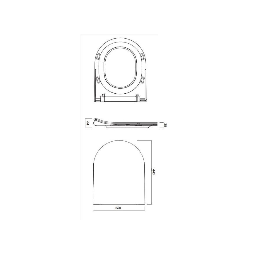 Cersanit K98-0146 - Abattant de WC CITY OVAL SoftClose blanc