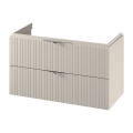 Cersanit S1015-013 - Meuble de salle de bains suspendu sous-vasque TIRSO 100x55x45 cm beige