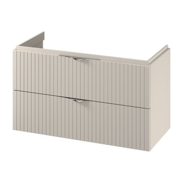 Cersanit S1015-013 - Meuble de salle de bains suspendu sous-vasque TIRSO 100x55x45 cm beige