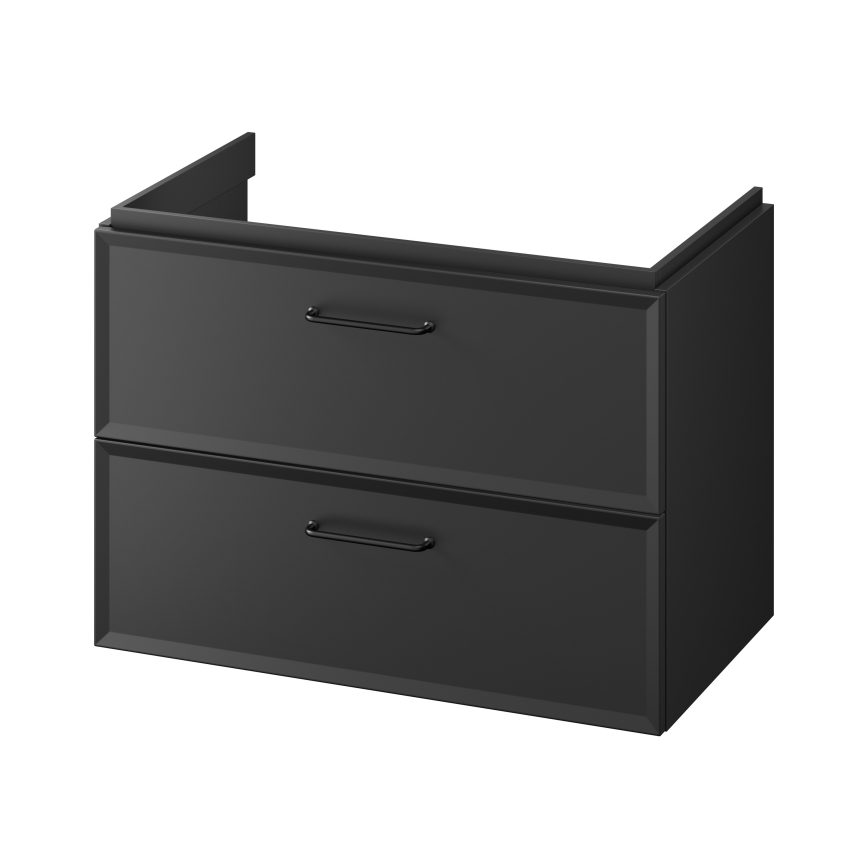 Cersanit S1017-003 - Meuble sous-vasque suspendu MILLE 80x55x45 cm noir