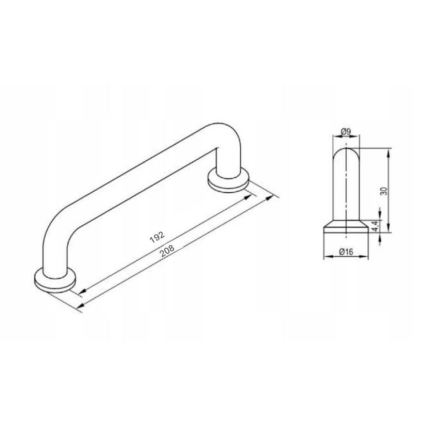 Cersanit S1021-017 - Poignée de meuble MILLE 20 x 3 cm dorée