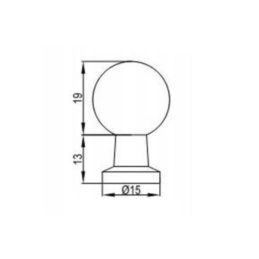 Cersanit S1021-020 - Poignée de meuble MILLE noire