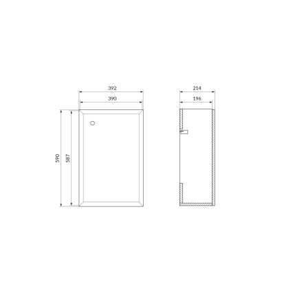 Cersanit S1022-003 - Meuble sous-vasque suspendu MILLE 40x22 cm noir