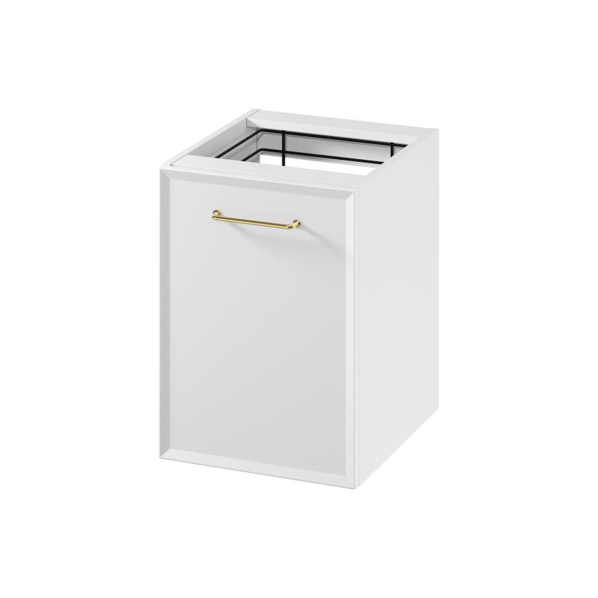 Cersanit S1022-011 - Meuble de salle de bains suspendu MILLE avec panier à linge intégré, 40 x 55 x 45 cm, blanc