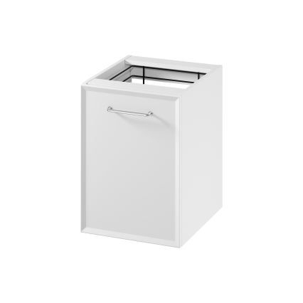 Cersanit S1022-011 - Armoire murale de salle de bains avec panier à linge MILLE 40 x 45 cm blanche