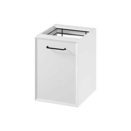Cersanit S1022-011 - Armoire murale de salle de bains avec panier à linge MILLE 40 x 45 cm blanche
