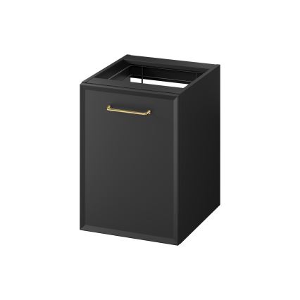 Cersanit S1022-012 - Armoire de salle de bains suspendue avec panier à linge MILLE 40x45 cm noire