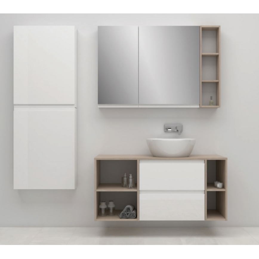 Cersanit S590-030 - Armoire de salle de bain avec miroir MEDDIE 80x40 cm