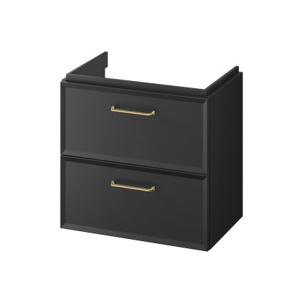 Cersanit S590-100 - Meuble sous-vasque suspendu MILLE SLIM 60x38 cm noir