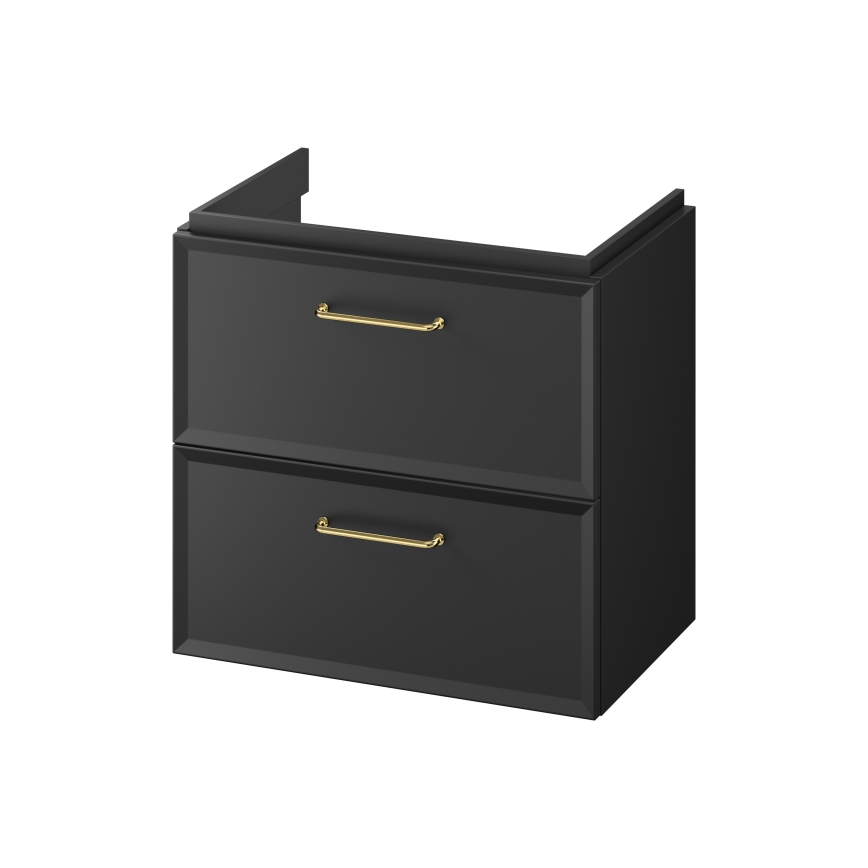 Cersanit S590-100 - Meuble sous-vasque suspendu MILLE SLIM 60x38 cm noir