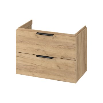 Cersanit S598-047-DSM - Meuble sous-vasque suspendu MALIKA 80x55x45 cm chêne