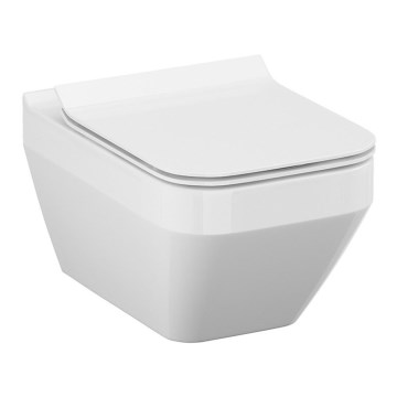 Cersanit S701-213-ECO - WC suspendu CREA avec abattant, céramique, blanc