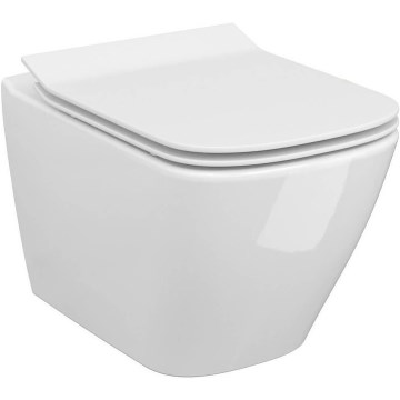 Cersanit S701-405 - WC suspendu avec abattant CITY SQUARE céramique/blanc