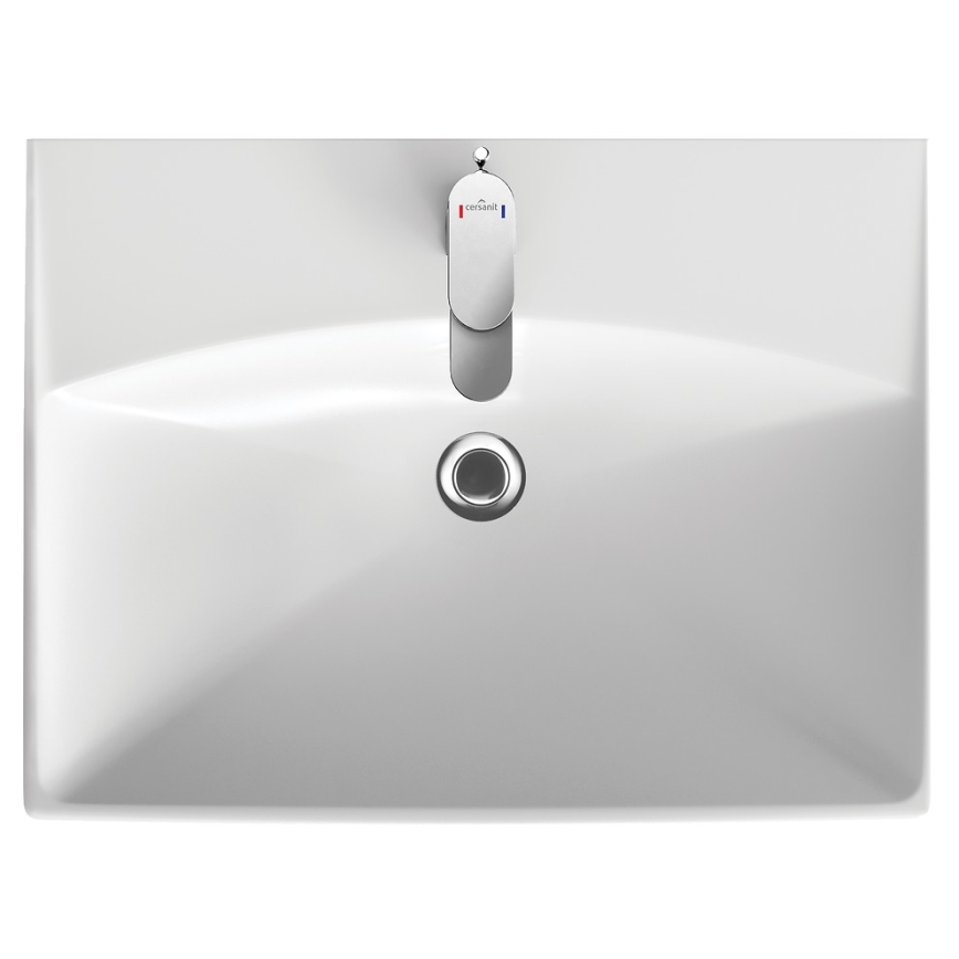 Cersanit S801-142-DSM - Meuble de salle de bain suspendu avec lavabo LARA CITY 46x60 cm blanc
