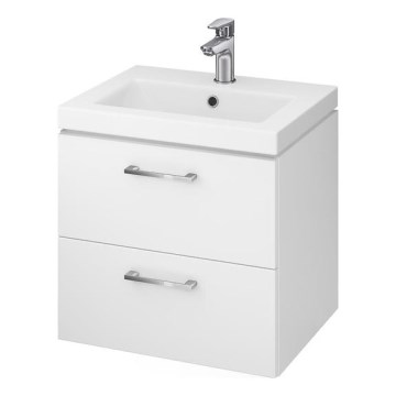 Cersanit S801-146-DSM - Meuble de salle de bain suspendu avec lavabo ELIS 46x50 cm blanc