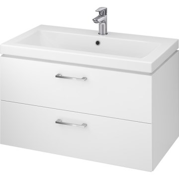 Cersanit S801-149-DSM - Armoire suspendue pour salle de bains avec vasque ELODY 46x80 cm blanc